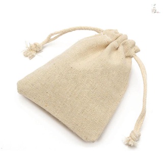 OF 50 bolsas naturales de arpillera de lino bolsas de lino con cordón de arpillera bolsas de yute reutilizables ecológicos pequeña bolsa de almacenamiento bolsillos