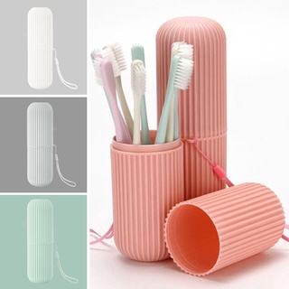 1pcs plástico de viaje portátil artículos de tocador taza de almacenamiento portátil cepillo de dientes caja de almacenamiento ligero nuevo