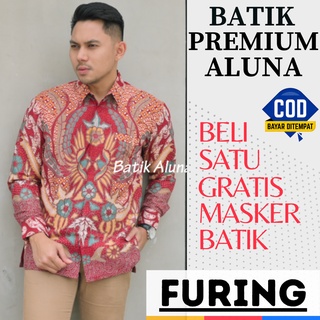Batik hombres manga larga Furing Slim fit Premium Jumbo moderno Aluna tamaño S M L XL XXL XXXL 117