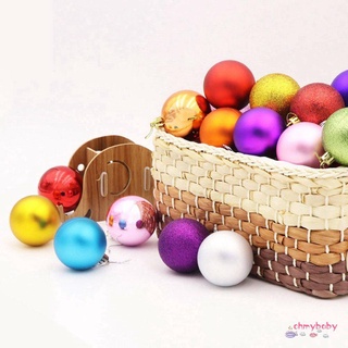 [omb] 24 bolas de navidad con purpurina, adorno de navidad, árbol de navidad (2)