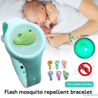 pulsera repelente de mosquitos de dibujos animados para niños, aceite esencial, repelente de mosquitos, reloj de pulsera