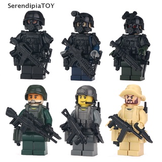 SerendipiaTOY MOC SWAT City Mini Armas Militares Playmobil Figuras Bloque De Construcción Juguetes Caliente