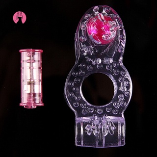 En STOCK|anillos de pene vibrantes clítoris doble polla anillo elástico Delay juguetes sexuales para hombres