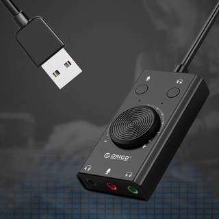 listo stock multifuncional usb tarjeta de sonido usb a jack adaptador de audio de auriculares de 3.5 mm