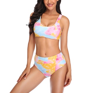 Bettery1 Womens Printed High Waisted Two Piece Bikini Swimwear Swimsuits Sets