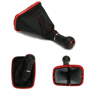 dashermart turspit - pomo de palanca de cambios de 5 velocidades para vw mk4 golf jetta (rojo negro)