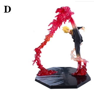 COD Spot One Piece Luffy Soron Ais Sanji Hand-made Ghost Slash Demon Wind Leg Flame Doll Model Decoration