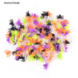 murycloak 200 unids/set de plástico de halloween multicolor arañas miniatura decorar juguetes pequeños mx