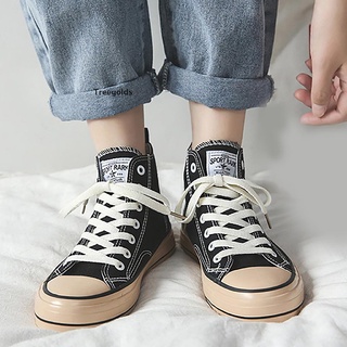 [treegolds] zapatos de lona de alta parte superior para mujer, clásico, con cordones, zapatos para caminar, moda, rayas, zapatillas de deporte [caliente]