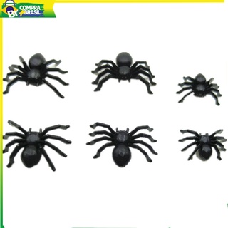 20/50 pzs arañas Halloween Decorativo brillan en la oscuridad araña De Plástico negro juguetes Halloween huella Realistas adherentes 9.9 Flash sale