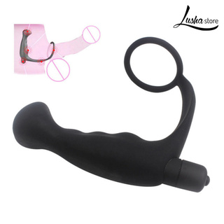 LUSHASTORE hombres Plug Anal silicona vibrador próstata anillo G-Port masajeador adulto juguetes sexuales (6)