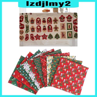 [good] 10 piezas de algodón de navidad, tela de algodón, diseño de patchwork, acolchado, manualidades de costura