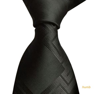 humb hombres clásico negro tejido jacquard negocios corbata casual cuello lazo accesorio de negocios