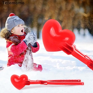 tetemomo forma de corazón bola de nieve fabricante clip invierno arena bola molde abrazadera niños juguetes al aire libre mx