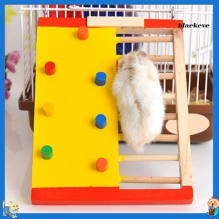bl-hamster escalera de escalada de madera pequeña mascota conejillo de indias antideslizante escalera ejercicio juguete