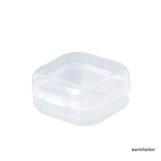 warmharbor cuadrado transparente plástico joyería cajas de almacenamiento cuentas artesanía caso contenedores