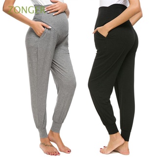 ZONGER mujeres pantalones de maternidad vientre tobillo Yoga pantalones Harlan pantalón flaco pantalón embarazo pantalones primavera suelto Casual pantalones/Multicolor