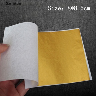 sanlitun 100 hojas de papel de oro hoja dorada artesanía artesanía decoración de papel herramienta venta caliente