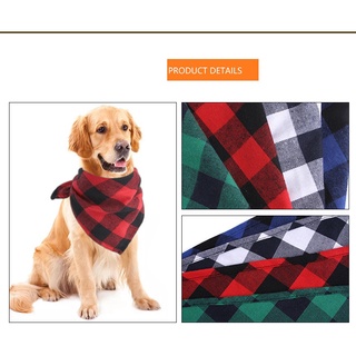 baberos perro gato mascotas collares accesorios algodón poliéster triángulo bufanda celosía exquisita moda cómoda (1)