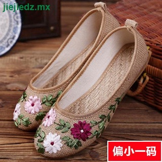 primavera y verano de las mujeres s zapatos bordados, zapatos de tela de beijing viejo, zapatos de las mujeres, zapatos de estilo étnico, abuela de mediana edad y ancianos madres zapatos planos