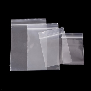[hao] 100 bolsas de 0.12 mm de grosor, bolsas de plástico resellable, con cierre de cremallera, bolsas de embalaje.