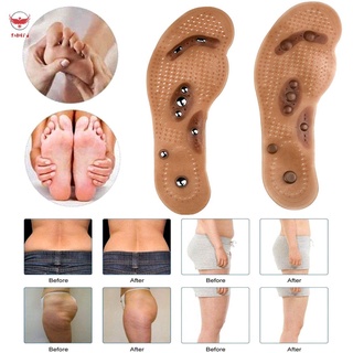 TMNFJ 1 par de plantillas para el cuidado de los pies/acupresión/adelgazante/almohadilla magnética para zapatos de masaje