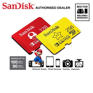 sandisk nintendo tarjeta de memoria micro sd de 128 gb/256 gb sdxc para nintendo switch listo stock