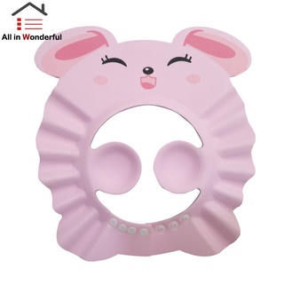 Ws Baby Shower Caps ajustable lavado de baño escudo de ducha gorro de ducha con protección para los oídos (2)