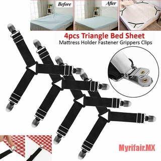 [fair]4 X triángulo sábana de cama sujetador pinzas pinzas tirantes tirantes