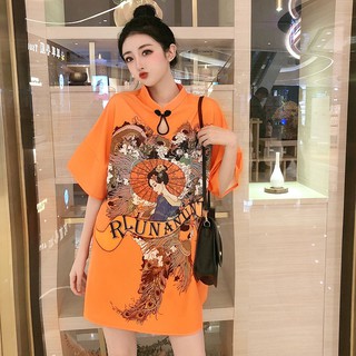 Cheongsam mejorado moda chica retro nuevo estilo diario vestido corto