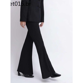 [stock] Apozi Pierna Larga Negro Piernas Anchas Pantalones Mujer 2020 Nueva Cintura Alta Delgada Sucia Suelta Negros Marea (1)