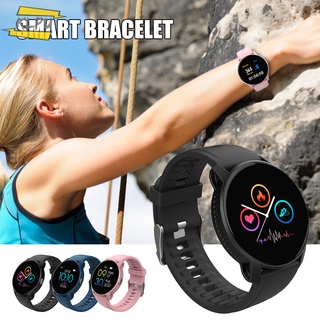 Klpu Smart Watch con Monitor para frecuencia cardíaca sangre oxígeno y duerme gran Dial correa de silicona impermeable pulsera deportiva