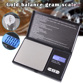 Báscula de pesaje gramo Digital de bolsillo escala Digital gramos escala de alimentos escala de joyería negro escala de cocina