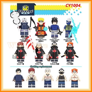 Lego Minifigures Naruto Series CY1004 Vorta Naruto Qiki Kakashi Building Blocks Toys for Kids