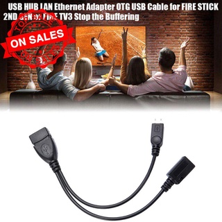 Adaptador de Cable para Firestick 4K Fire Stick Amazon TV USB add USB OTG teclado K2E9