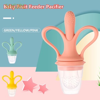 SHGIRL Reutilizable Alimentador de frutas Silicona Alimentador de alimentos frescos Pezón de bebé Reemplazar Adorable Cepillo de dientes Viajar Juguetes dentales/Multicolor