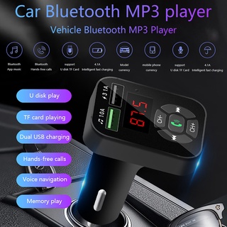 Transmisor FM Bluetooth para coche/Adaptador inalámbrico MP3 radio para coche cargador USB