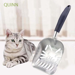 QUINN Metal Cat Litter Scoop Puppy Cleaning Tool Cat Sand Shovel With Flexible Long Handle Pet Supplies Durable Aluminum Alloy Kitten Poop Cleaner/Multicolor