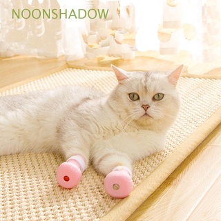 noonshadow silicona gato pie cubierta antiarañazos garra de gato guantes gato zapatos cubierta de pie 4 piezas manoplas baño casa garra zapatos/multicolor (1)