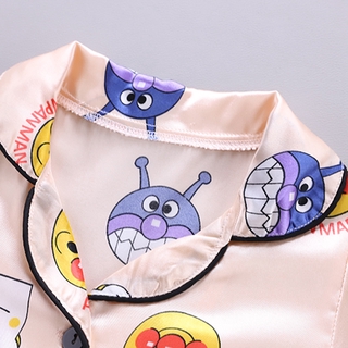 HIAN-conjunto de pijama infantil, lindo estampado de dibujos animados camiseta de manga corta y pantalones (6)
