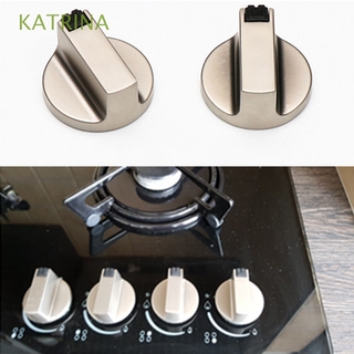 KATRINA 4 unids/6pcs estufa de Gas perilla de plata interruptor de horno estufas de cocina pomo de Control Universal piezas de utensilios de cocina adaptadores de 6 mm bloqueo de Control de superficie giratoria