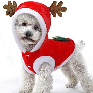 Ropa de perro de navidad disfraz de mascota divertido lindo alce disfraz de invierno cálido para perro mascota disfraz de año nuevo traje