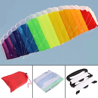 M Rainbow Power Dual Line Stunt Parafoil paracaídas deportes playa Kite litasteful