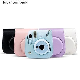 [lucai] Portable Camera Case Bag Holder PU Leather with ShoulderStrap for instax Mini 11 . (7)