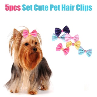 Septiembre lindo horquilla colorido arco nudo mascota Clips de pelo hermoso para cachorro de peluche mascotas aseo accesorios de perro encantador hecho a mano tocado (7)
