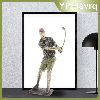 [Good] Decorativo De Resina Hombre Golfista Estatua Adorno Artesanías Escultura Golf Swinging Un Oficina Club Estante Vino Gabinete