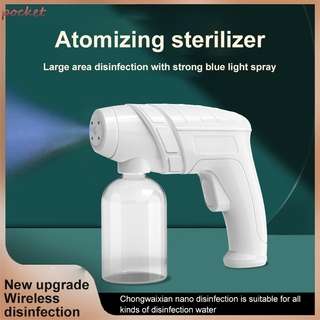 Detalles acerca de inalámbrico Nano luz azul Spray de vapor desinfección pulverizador pistola USB bolsillo de carga