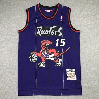 Carteer # 15 Nba baloncesto jersey chaleco 1998-1999 Toronto Raptors Retro Roxo Temporada púrpura bordado baloncesto jersey