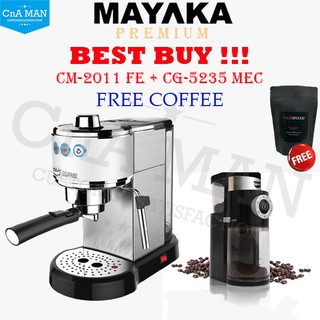 Mayaka Premium paquete de máquina de café y molinillo de café Espresso por Delonghi C