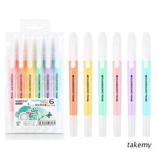 takemy - rotulador fluorescente de doble cabeza, color caramelo, suministros escolares